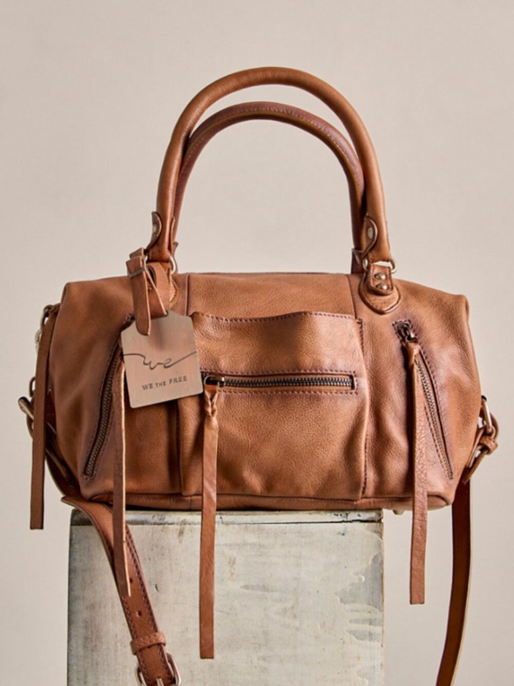 FREE PEOPLE We The Free Baby Emerson Tote Bag In 🔥 Saddle 🔥 NWT